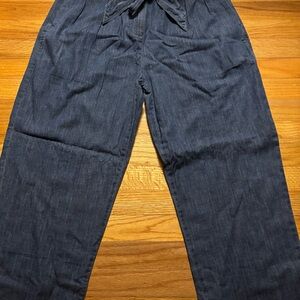 J. Crew chambray Blue Paper Bag Pants